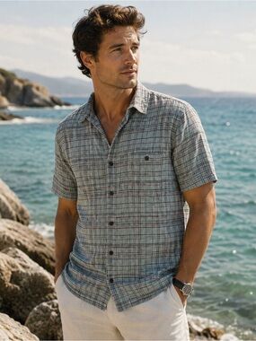 Patagonia sz XL organic cotton light blue button down shirt great pre owned cond